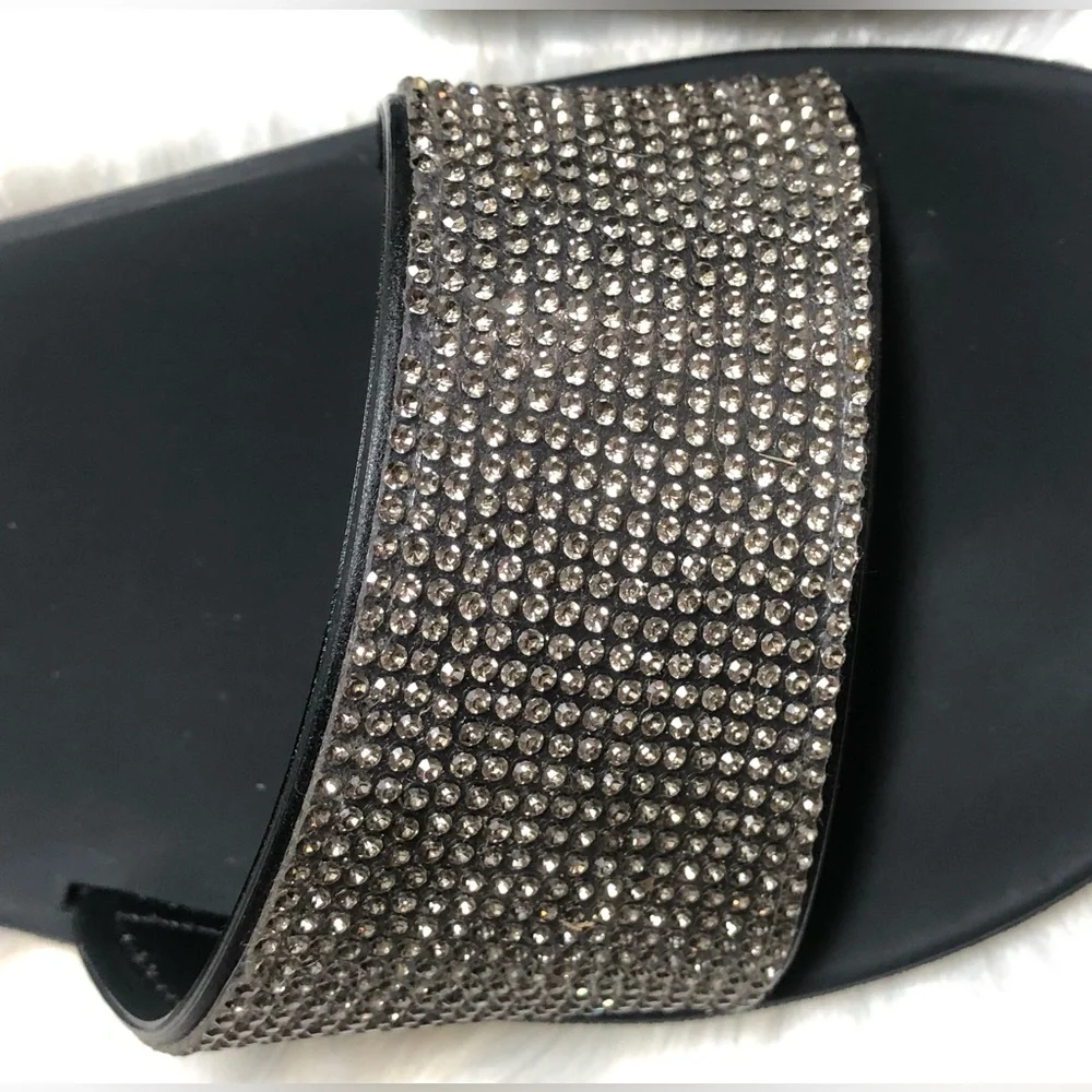 Fashion Nova Black Stone Slides. - Picture 3 of 8